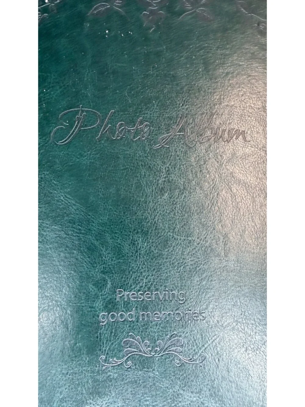 Self Adhesive Photo Album Green Leather Vintage Large Sticky Pages